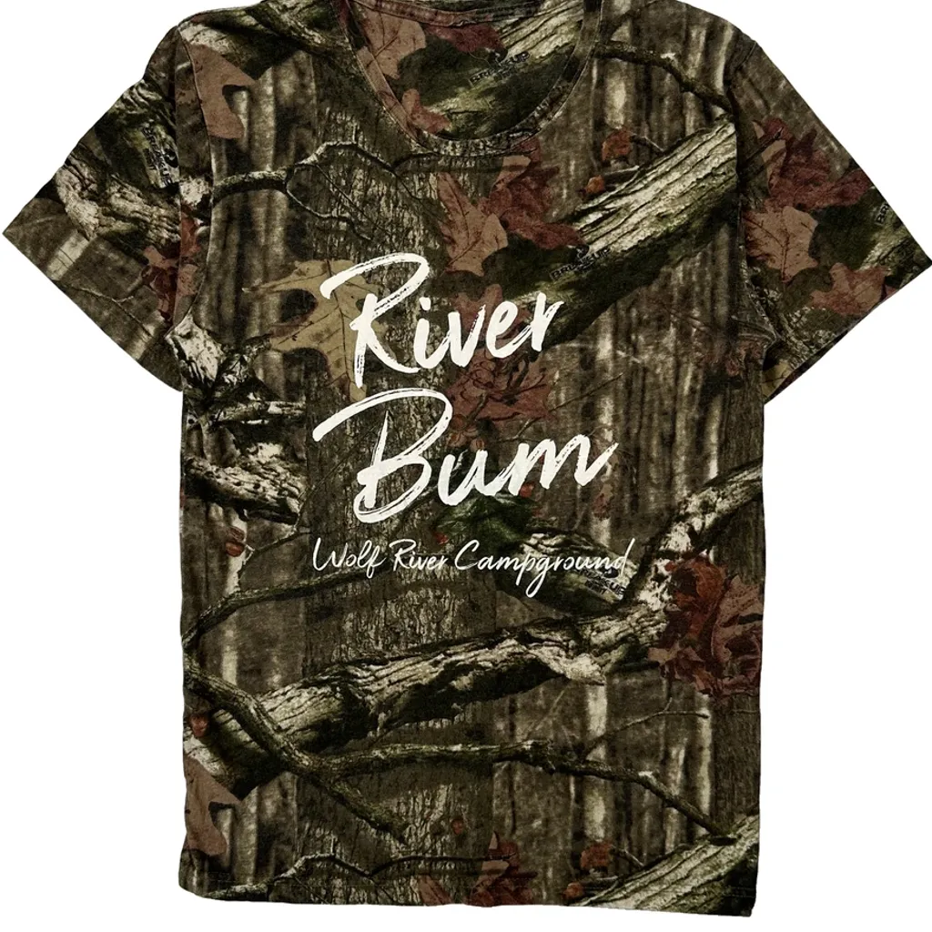 Wolf River Campground Unbranded Camo T-Shirt - XS Camo Cotton - Image 5