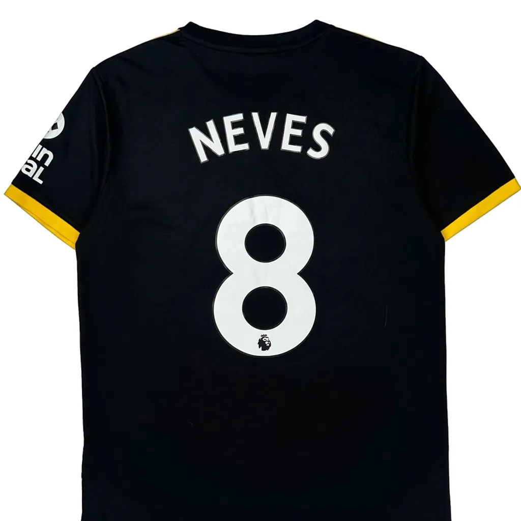 Wolverhampton Wanderers Adidas 2019-20 Neves Away Football Shirt - Medium Black Polyester - Image 7