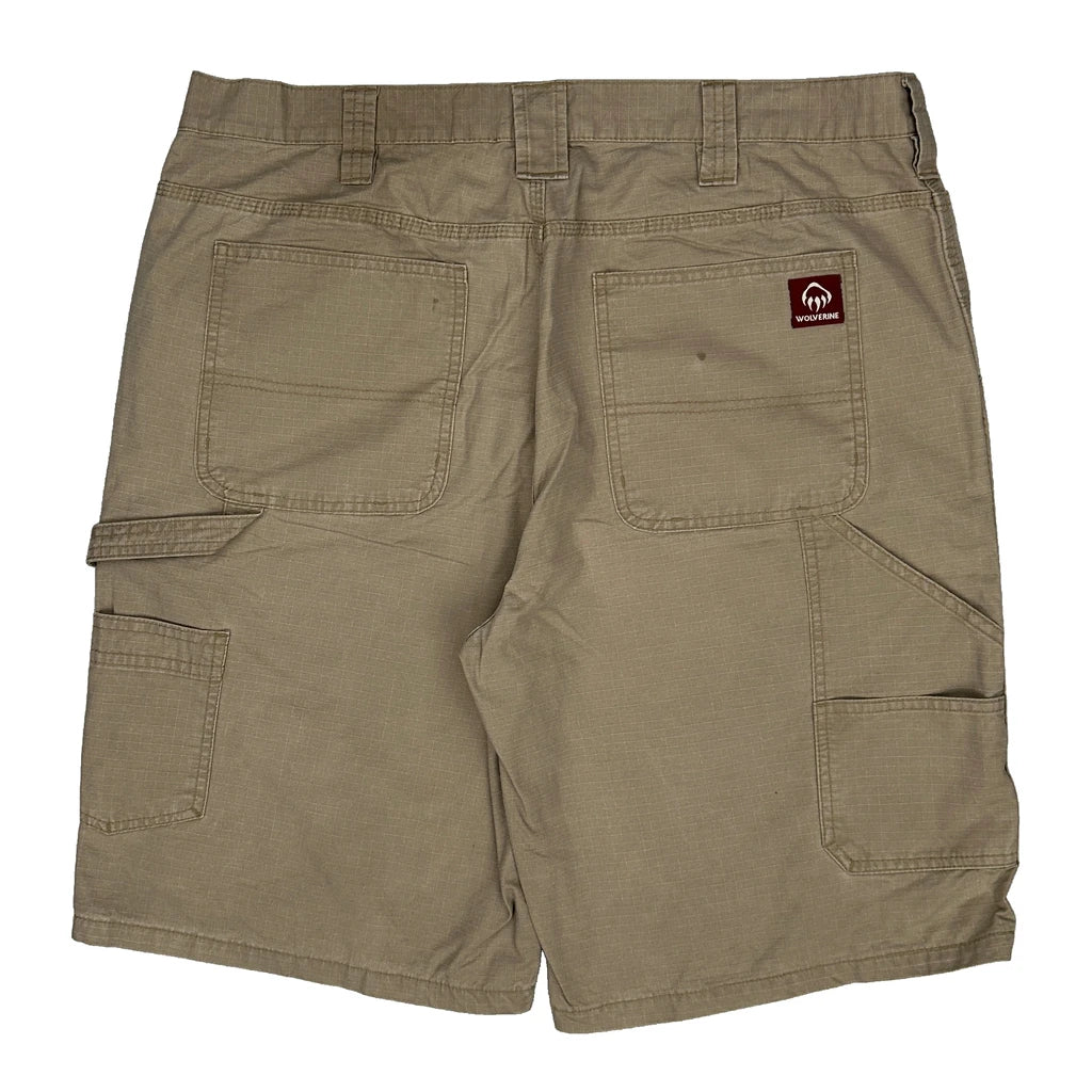 Wolverine Baggy Carpenter Shorts - 36W 10L Beige Cotton