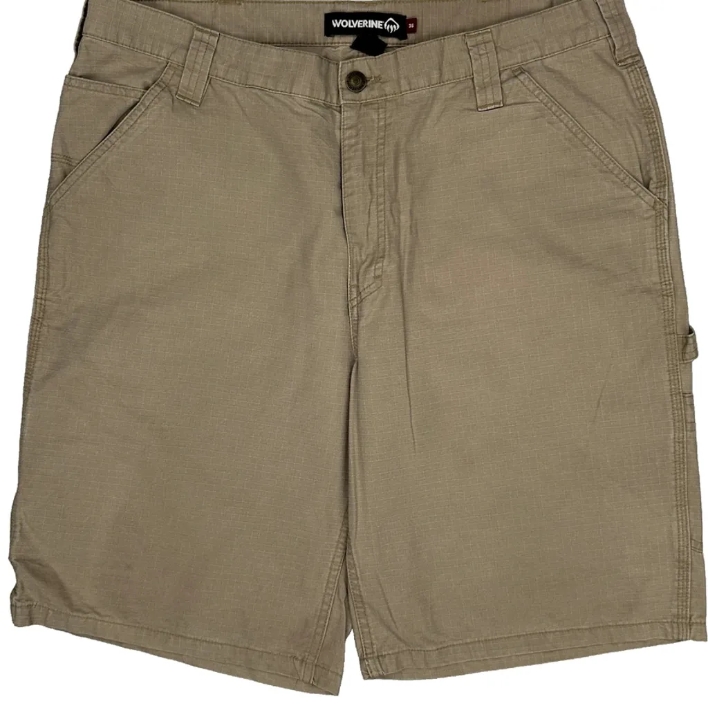 Wolverine Baggy Carpenter Shorts - 36W 10L Beige Cotton - Image 10