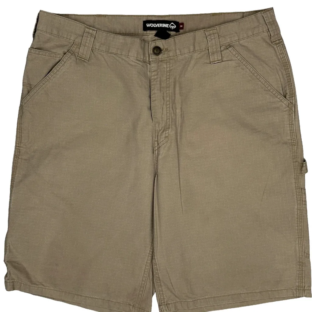 Wolverine Baggy Carpenter Shorts - 36W 10L Beige Cotton - Image 11