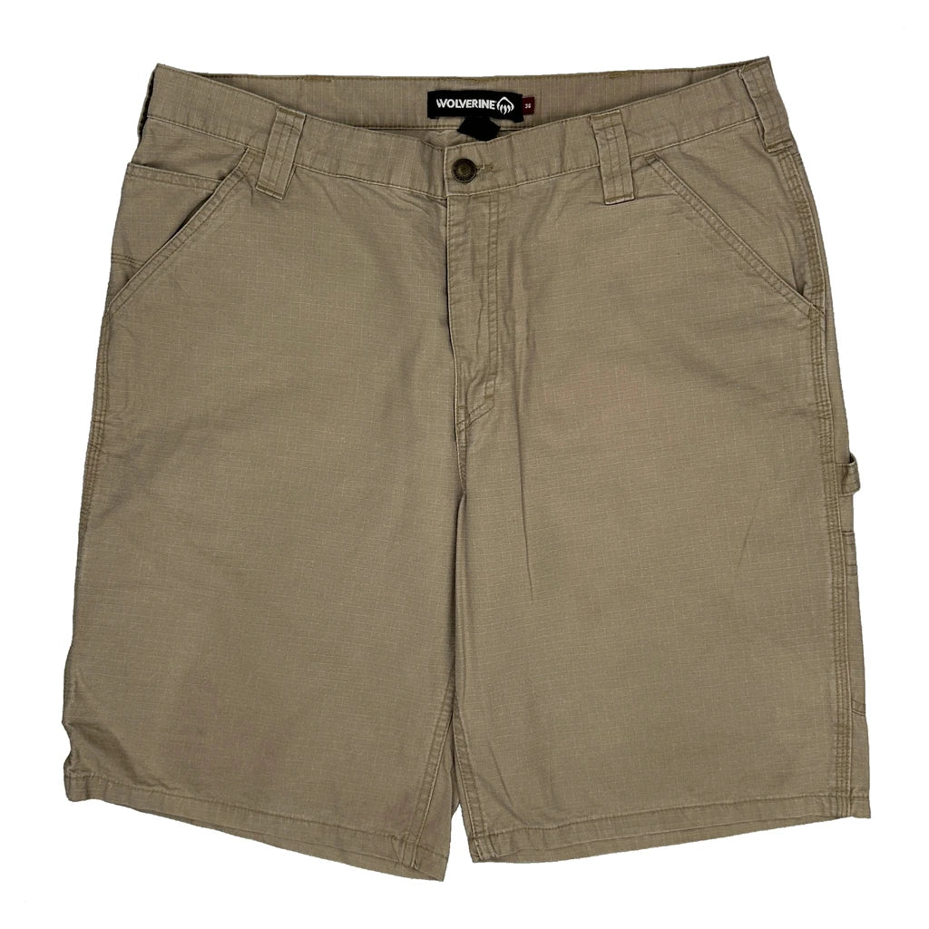 Wolverine Baggy Carpenter Shorts - 36W 10L Beige Cotton - Image 2