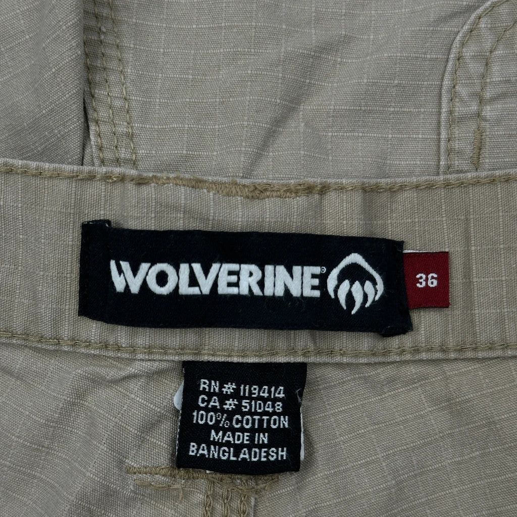 Wolverine Baggy Carpenter Shorts - 36W 10L Beige Cotton - Image 6