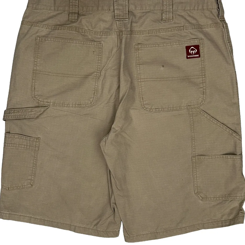 Wolverine Baggy Carpenter Shorts - 36W 10L Beige Cotton - Image 8