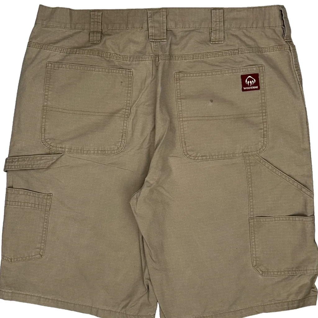 Wolverine Baggy Carpenter Shorts - 36W 10L Beige Cotton - Image 9