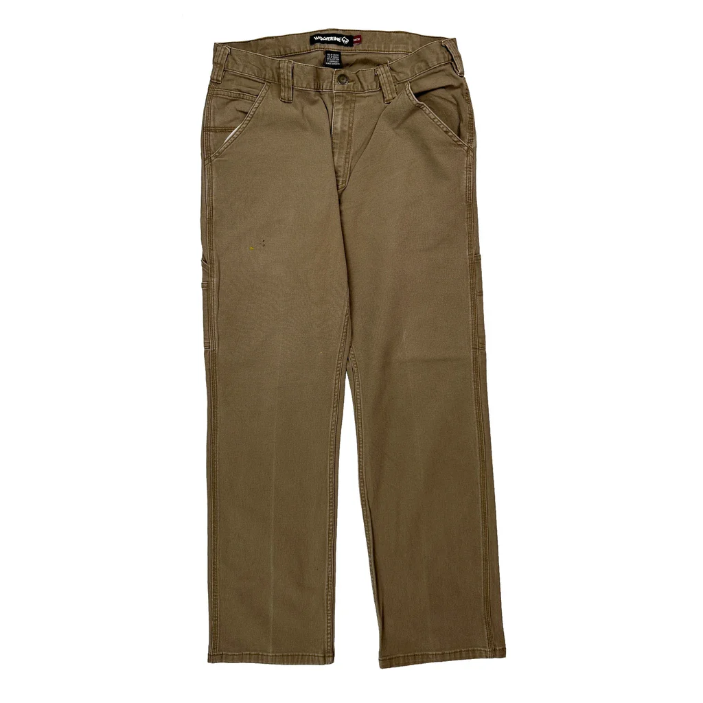 Wolverine Carpenter Trousers - 30W 30L Brown Cotton - Image 2