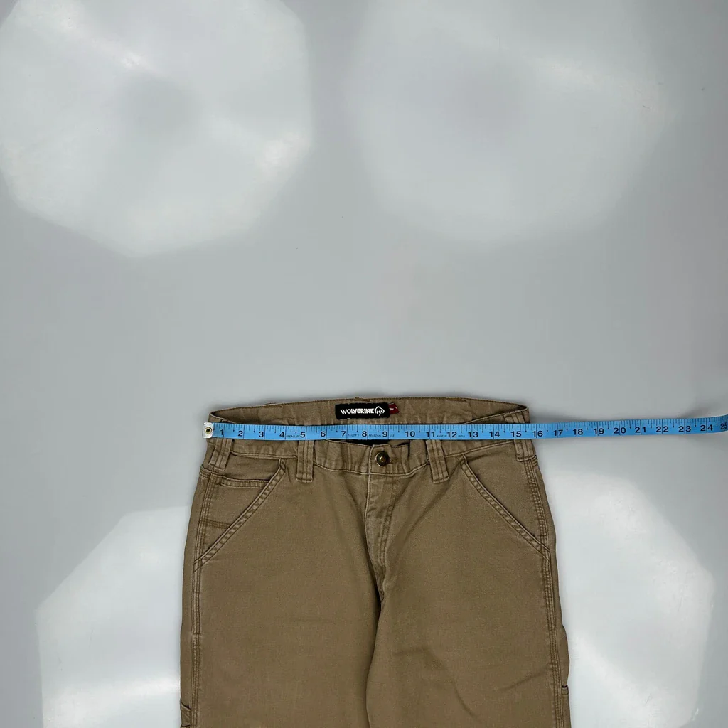 Wolverine Carpenter Trousers - 31W 29L Brown Cotton - Image 3