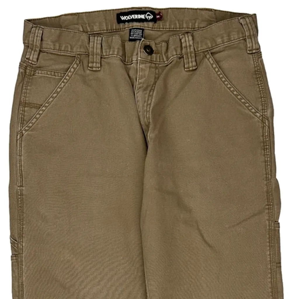 Wolverine Carpenter Trousers - 31W 29L Brown Cotton - Image 9