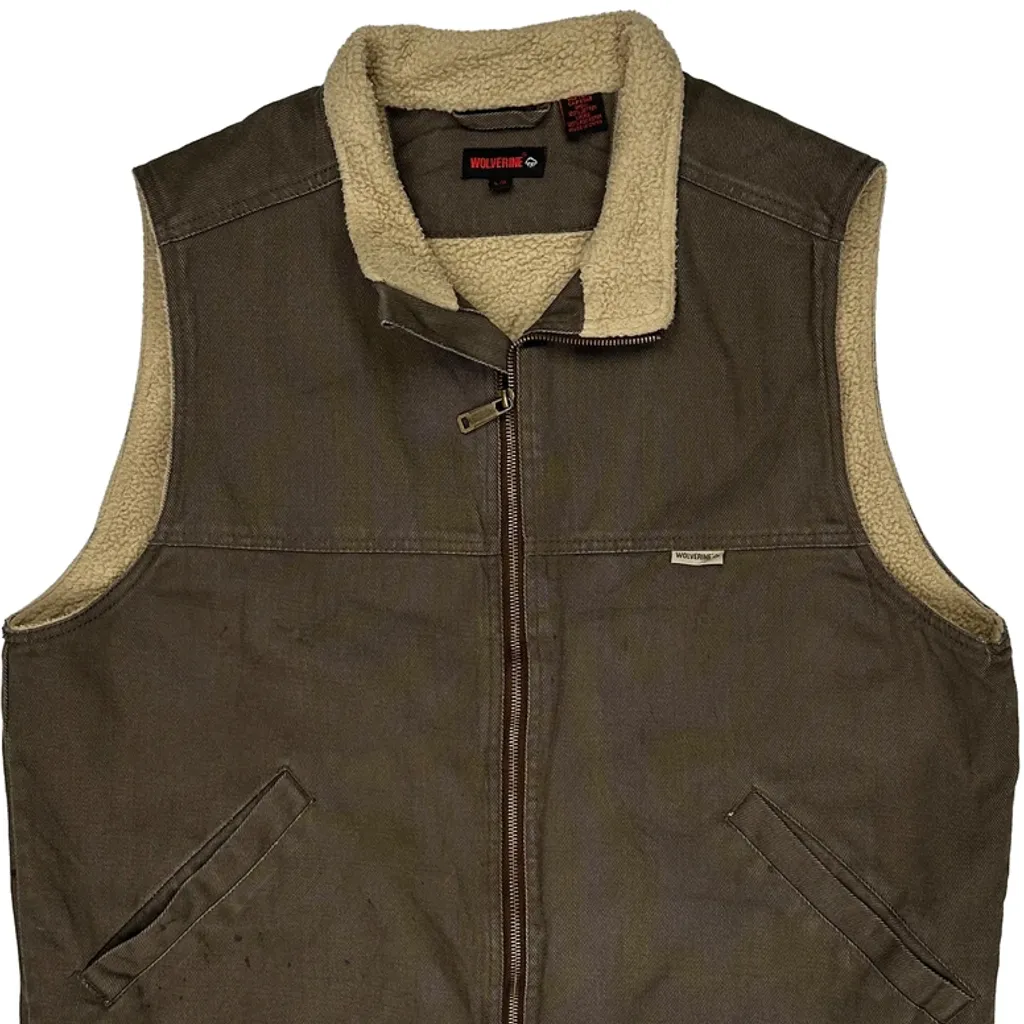 Wolverine Gilet - Large Brown Cotton - Image 4