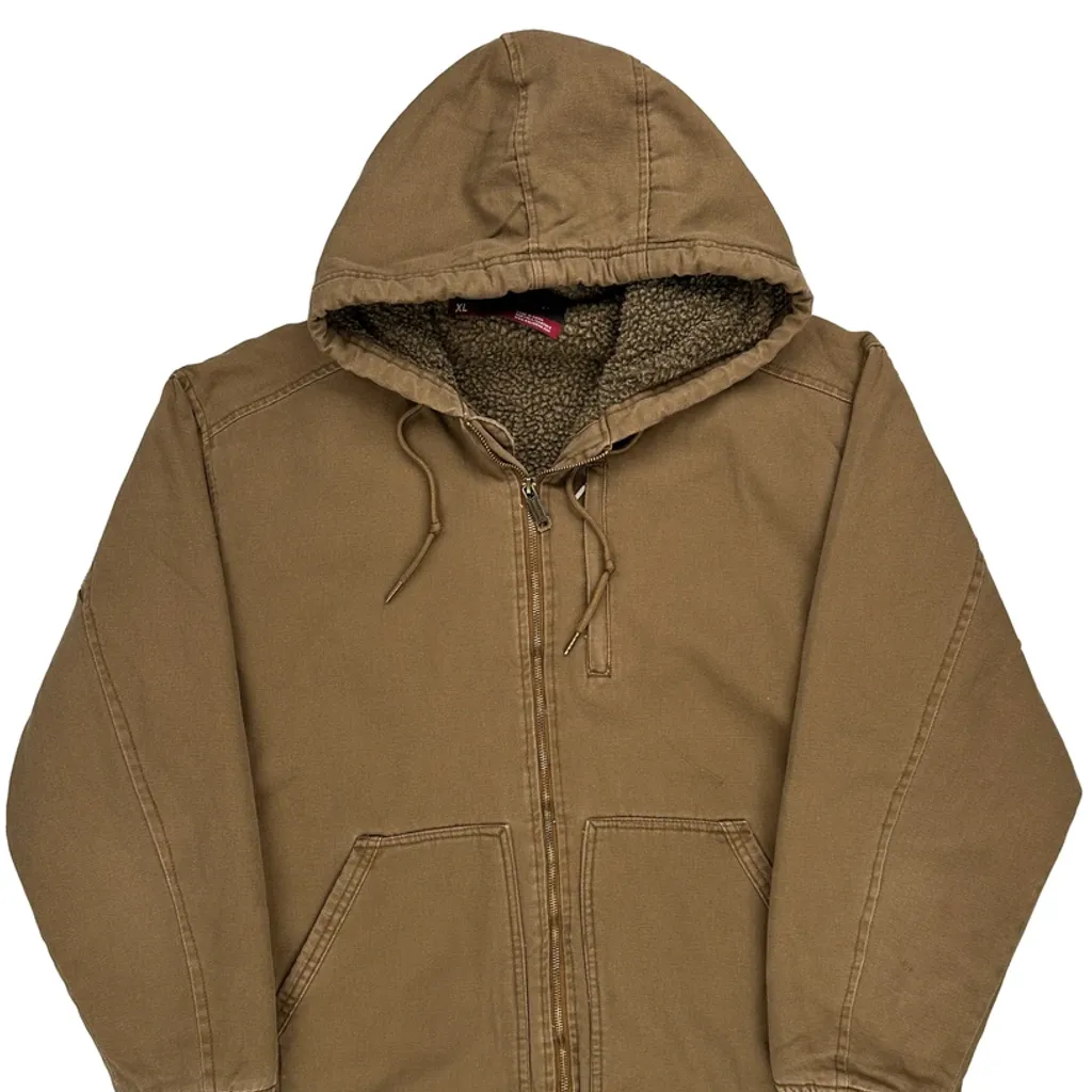 Wolverine Sherpa Lined Workwear Jacket - XL Brown Cotton Blend - Image 4