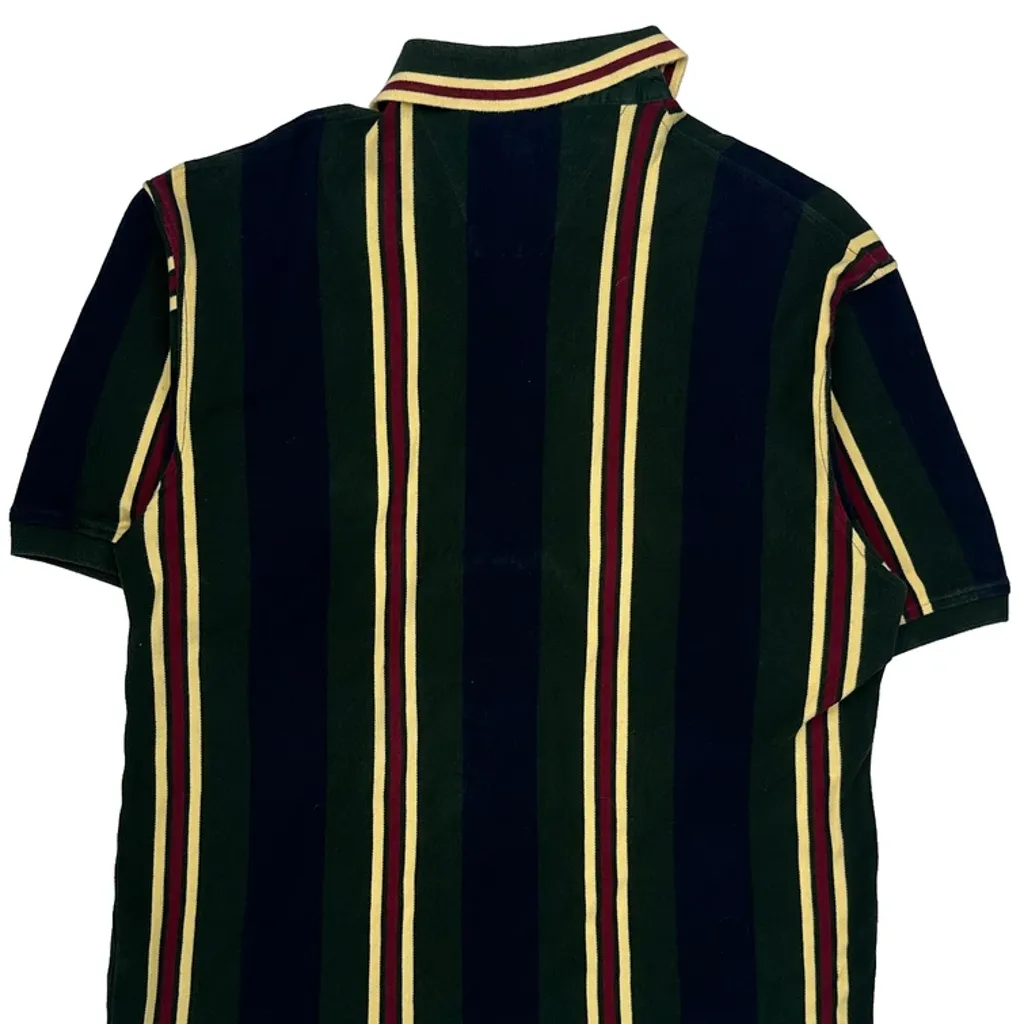Woods & Woods Striped Polo Shirt - XL Green Cotton - Image 7