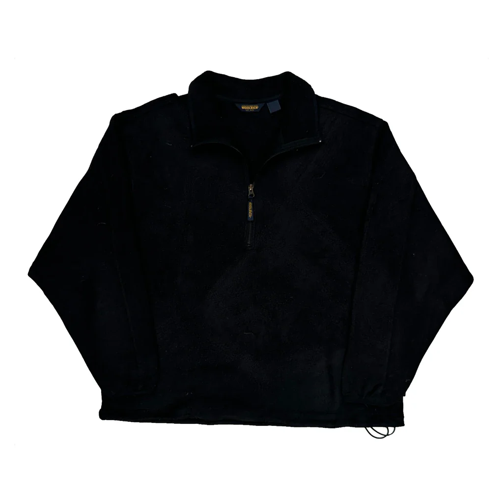 Woolrich 1/4 Zip - XL Black Wool Blend