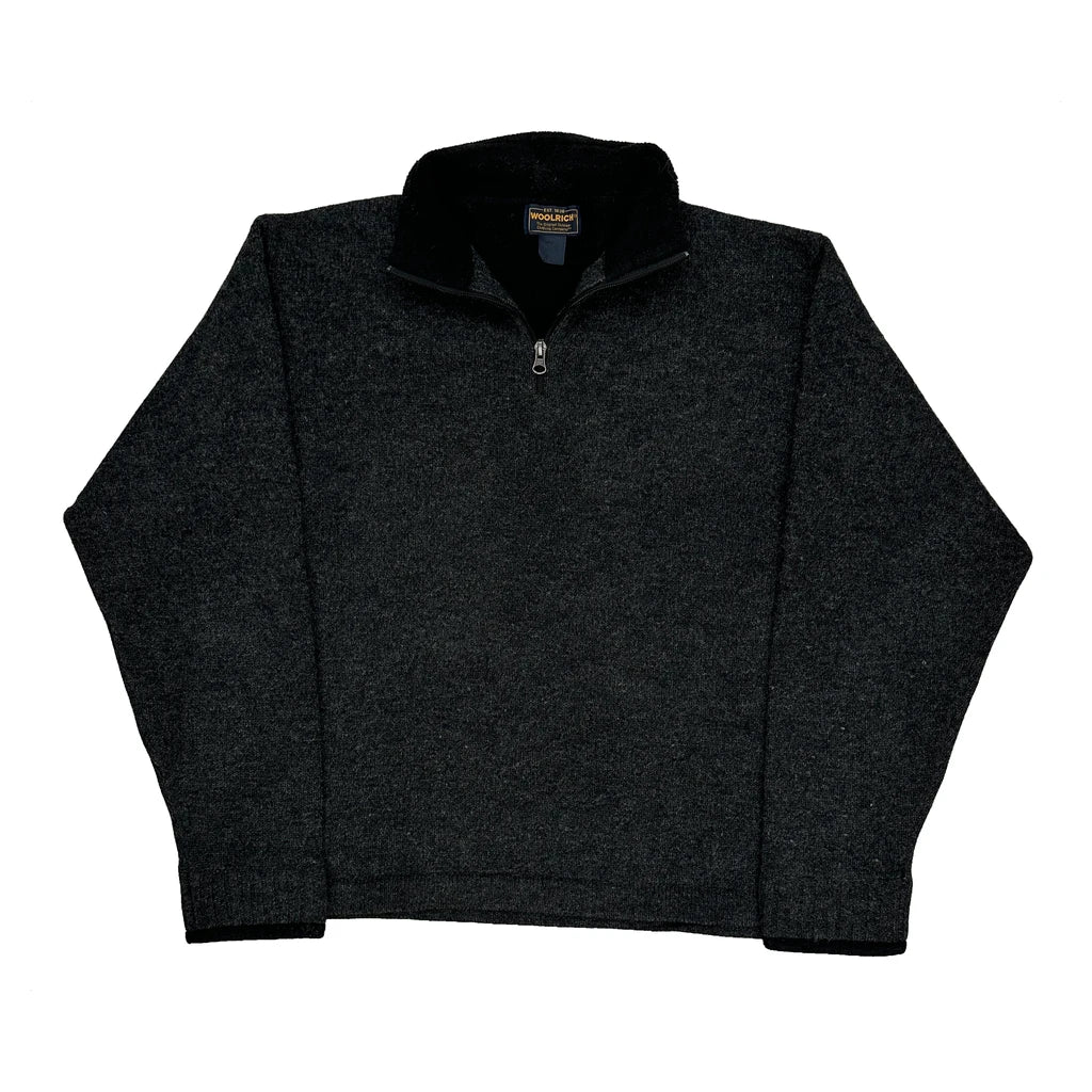 Woolrich 1/4 Zip - Large Grey Wool