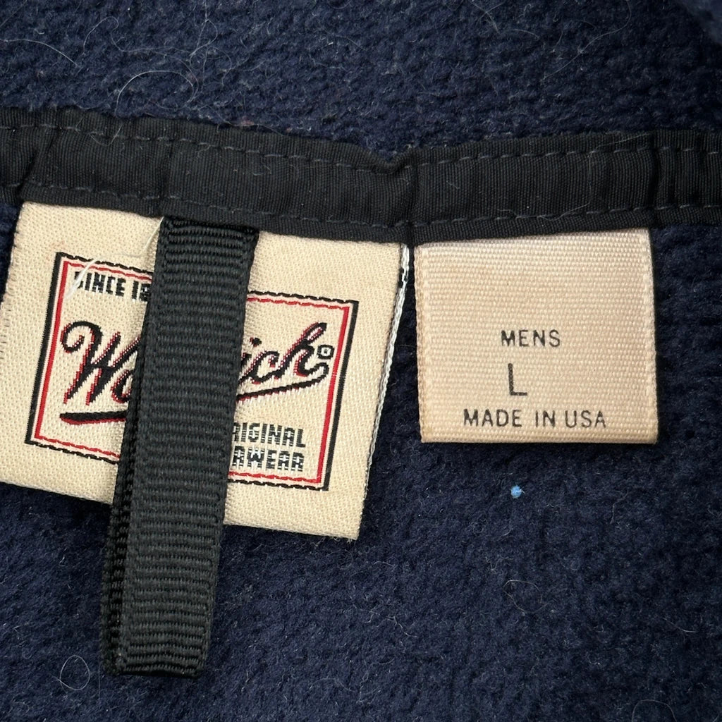 Woolrich 1/4 Zip - Large Navy Wool - Image 3