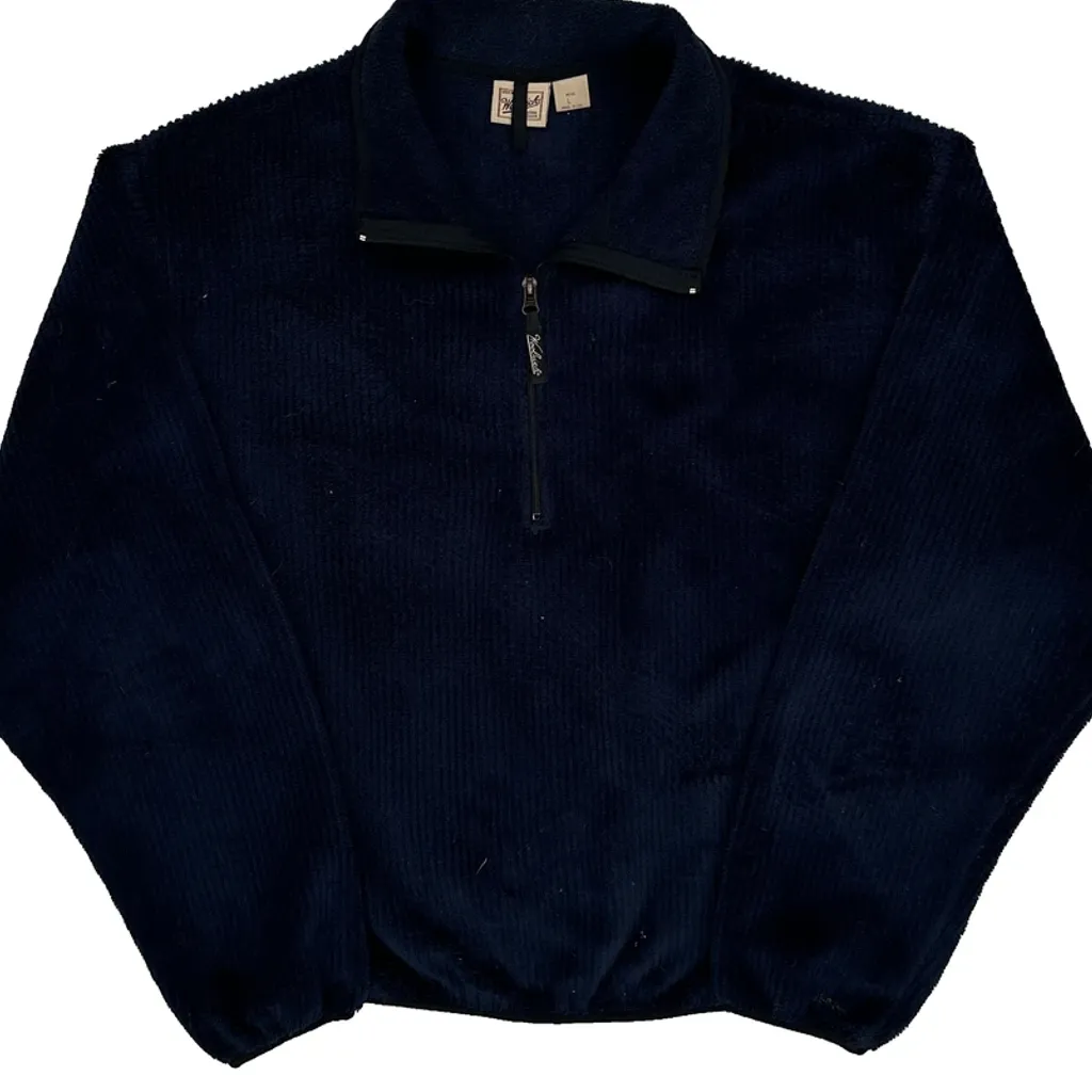 Woolrich 1/4 Zip - Large Navy Wool - Image 4