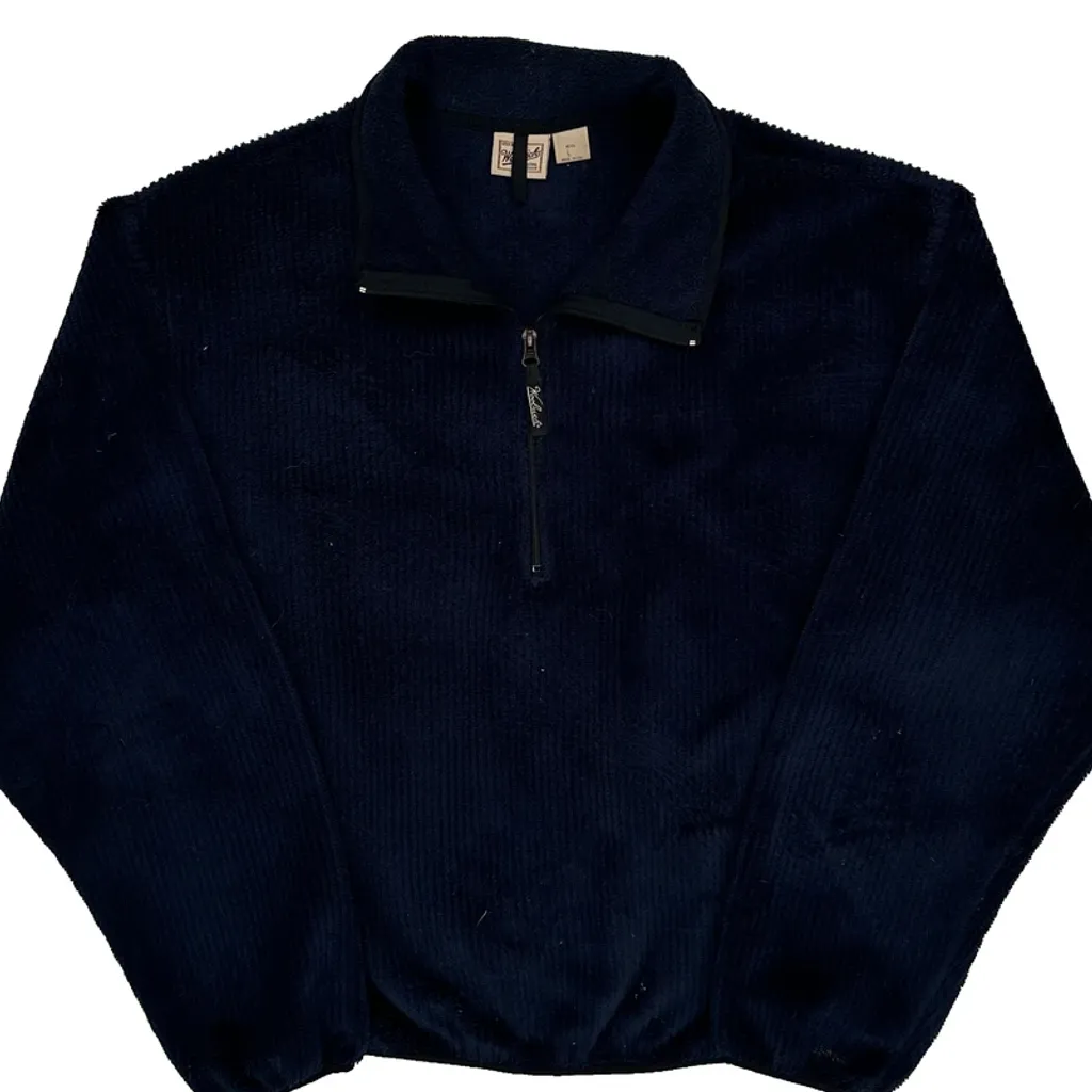 Woolrich 1/4 Zip - Large Navy Wool - Image 5