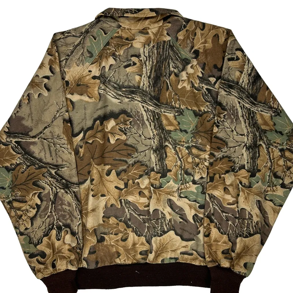 Woolrich Camo Bomber Jacket - Large Green Cotton - Image 7