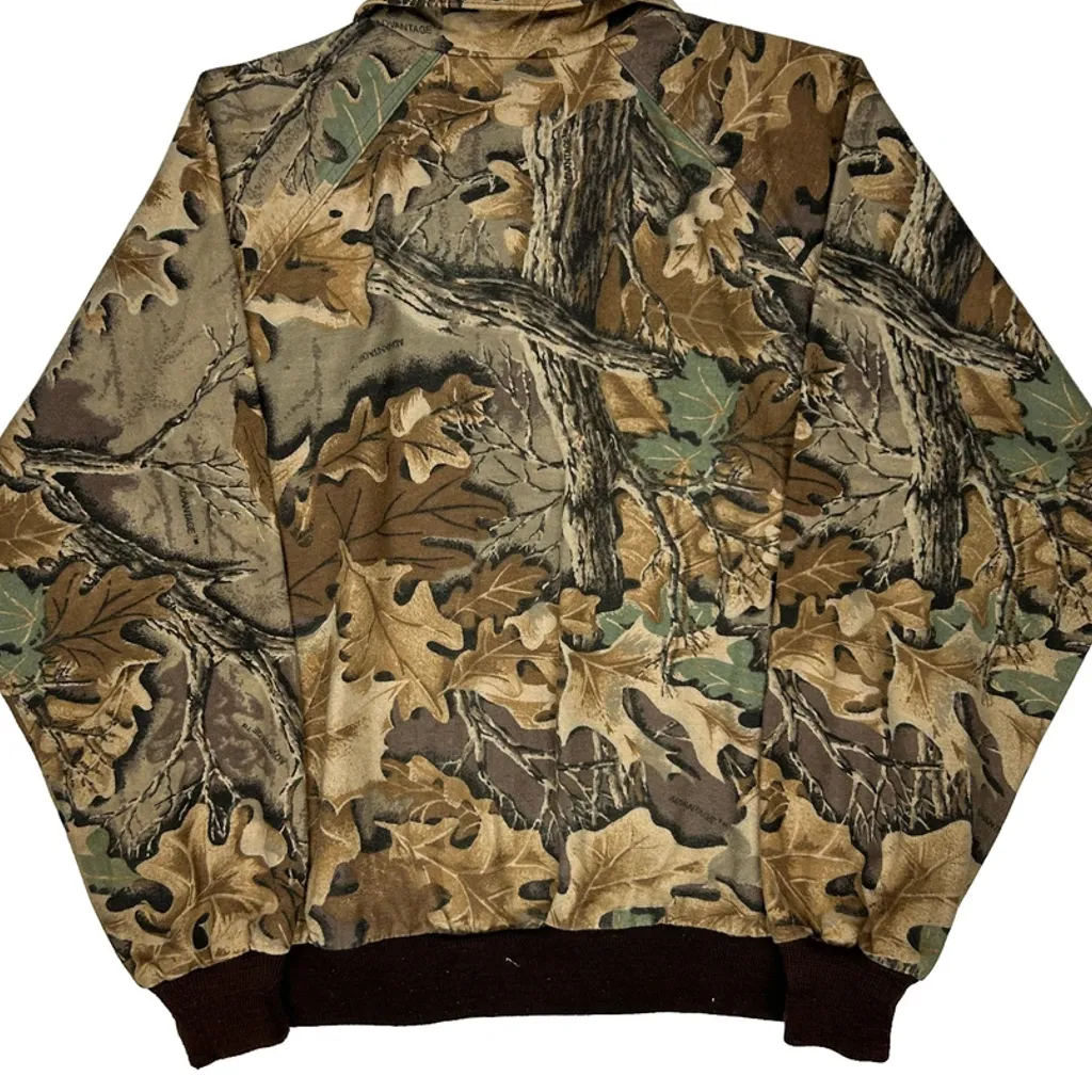 Woolrich Camo Bomber Jacket - Large Green Cotton - Image 8