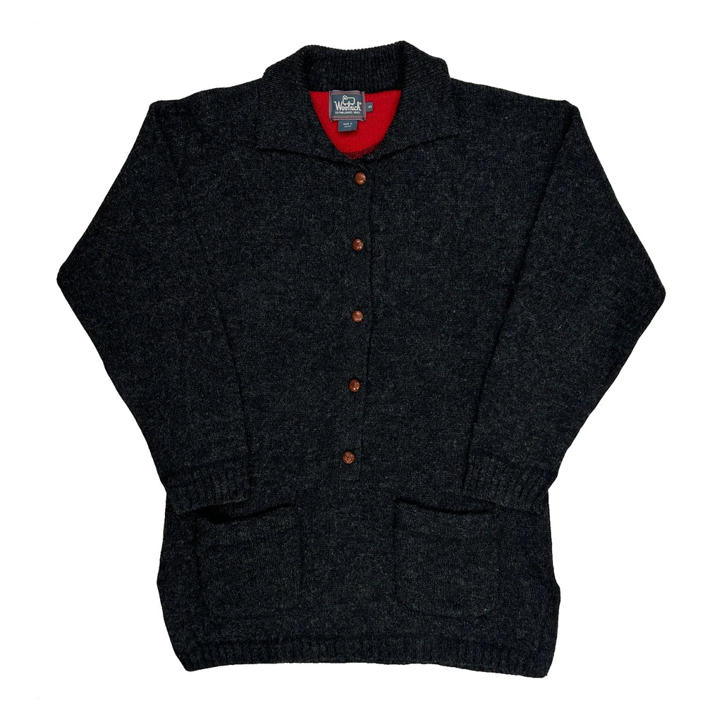 Woolrich Cardigan - Small Grey Wool