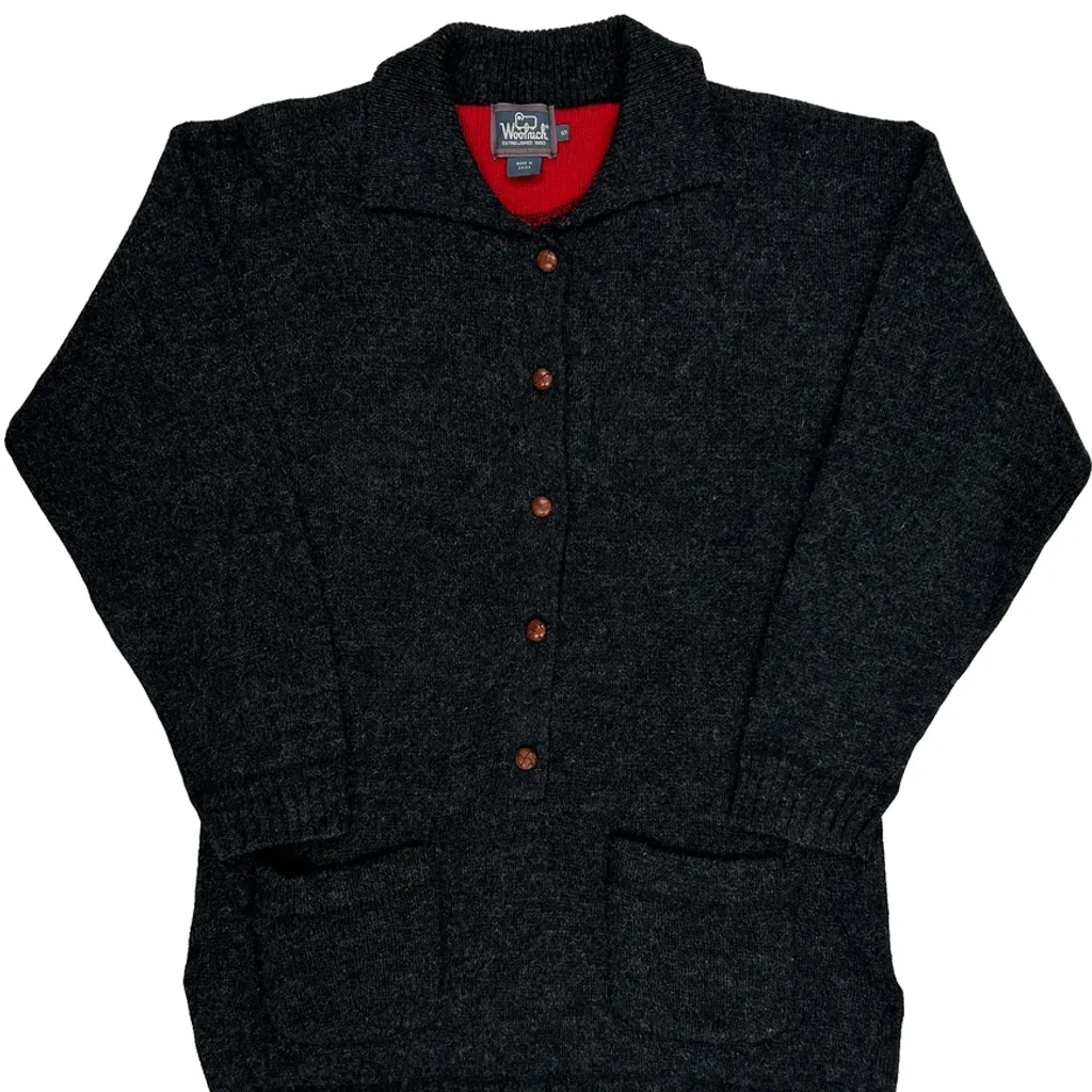 Woolrich Cardigan - Small Grey Wool - Image 4