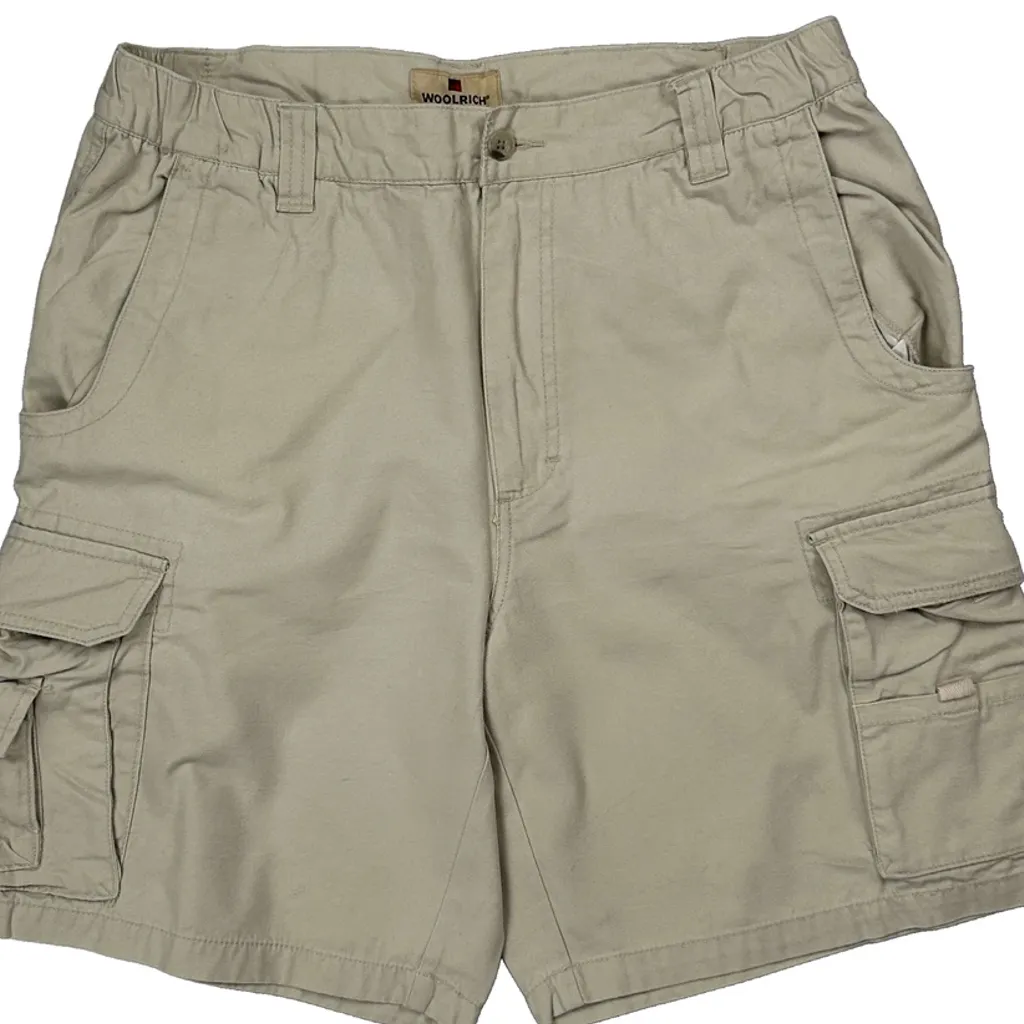 Woolrich Cargo Shorts - 32W 8L Beige Cotton - Image 10