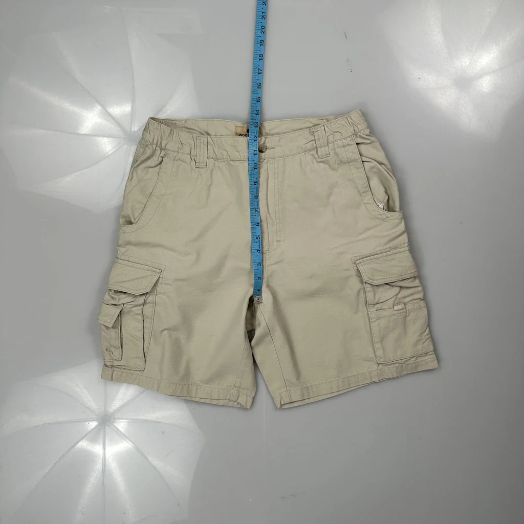 Woolrich Cargo Shorts - 32W 8L Beige Cotton - Image 4