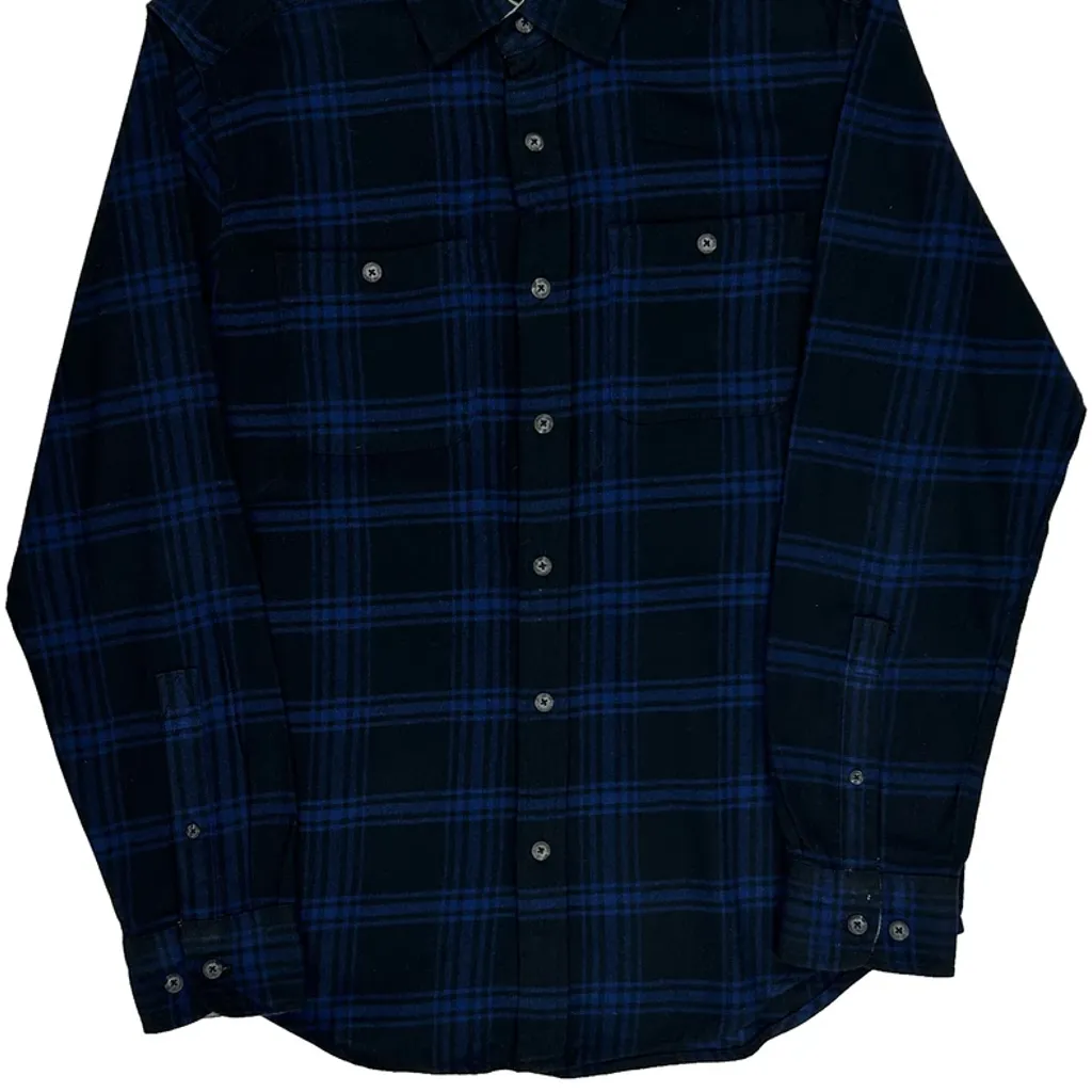 Woolrich Checked Flannel Shirt - Medium Blue Cotton - Image 4