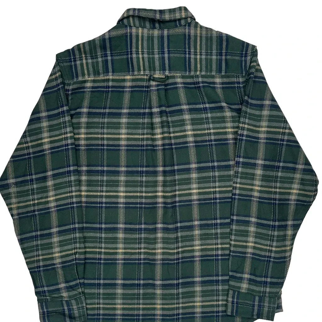 Woolrich Checked Flannel Shirt - Large Green Cotton - Image 7