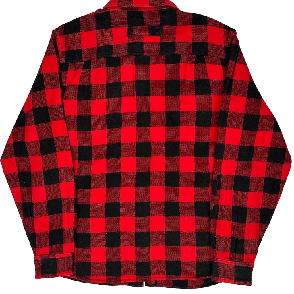 Woolrich Checked Flannel Shirt - Large Red Wool - Image 7