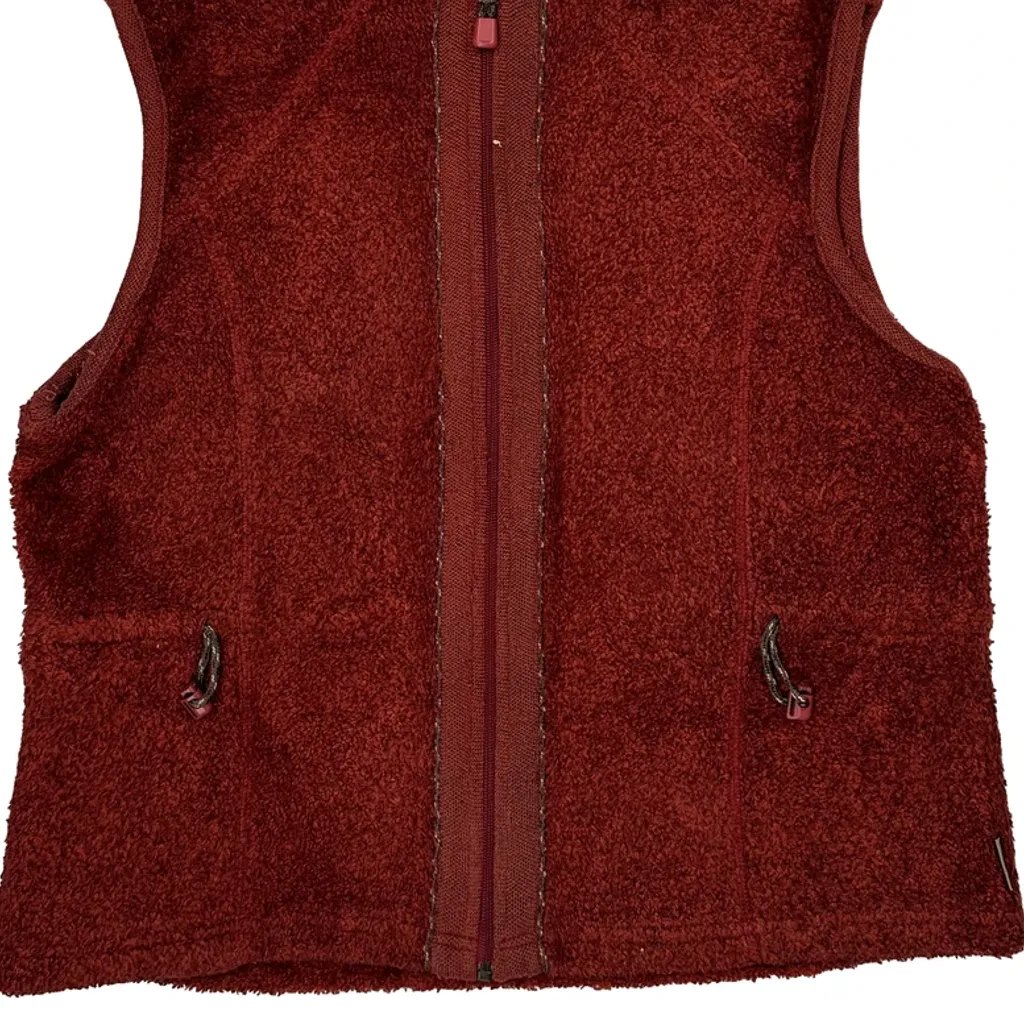 Woolrich Fleece Vest - Large Red Wool - Image 5