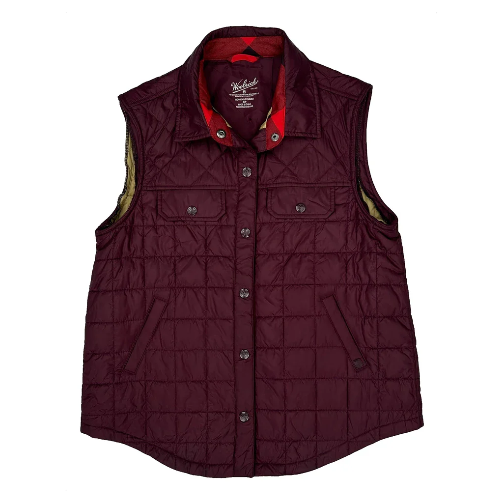 Woolrich Gilet - Small Burgundy Polyester