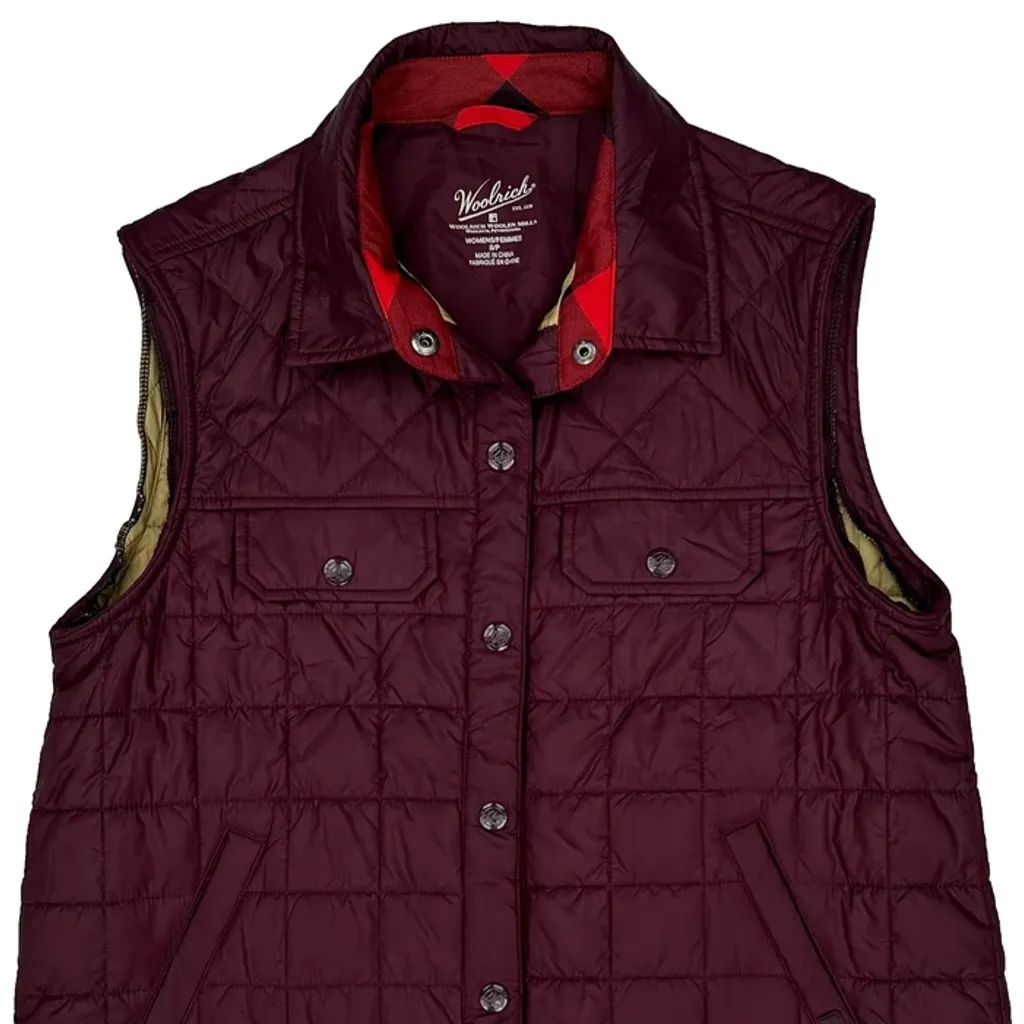 Woolrich Gilet - Small Burgundy Polyester - Image 5