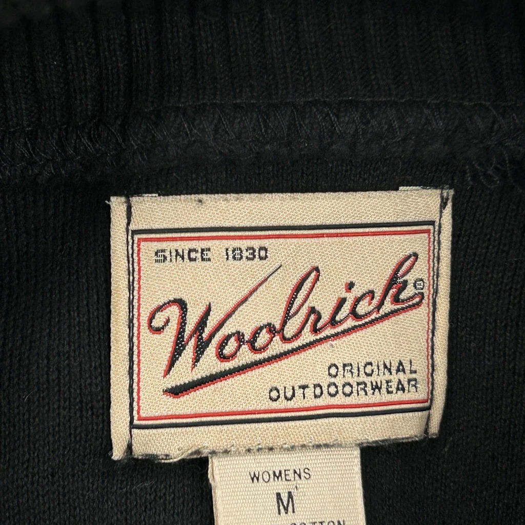 Woolrich Roll Neck Jumper - Medium Black Cotton - Image 3