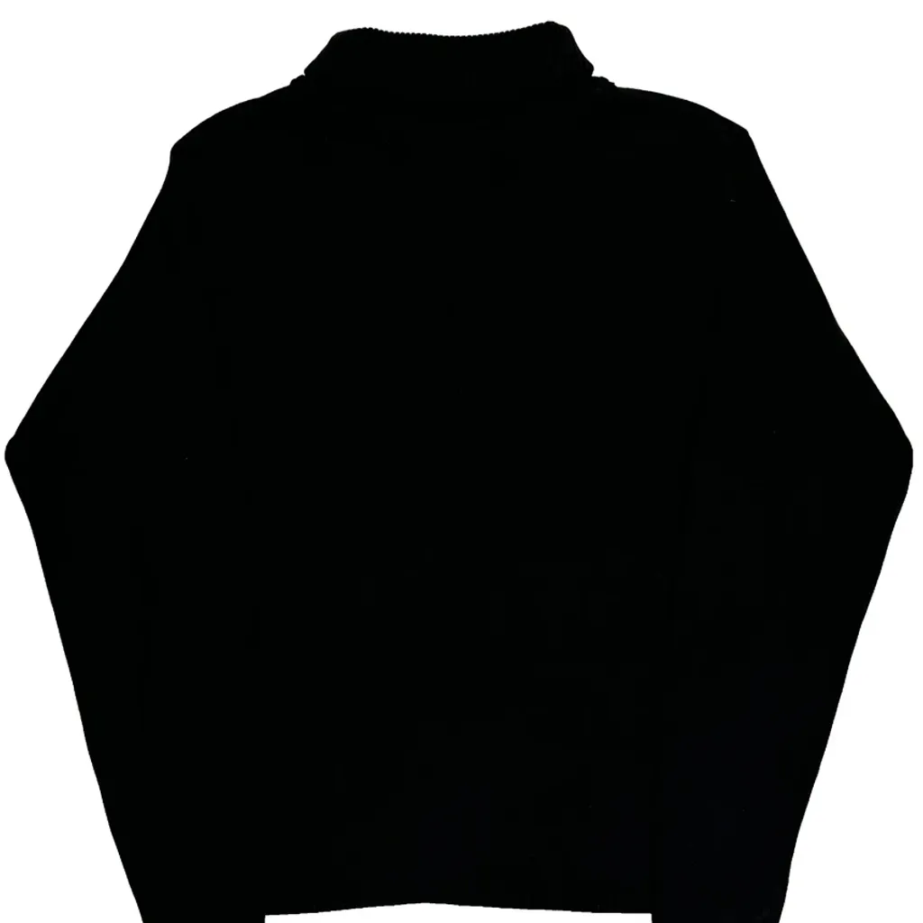 Woolrich Roll Neck Jumper - Medium Black Cotton - Image 7