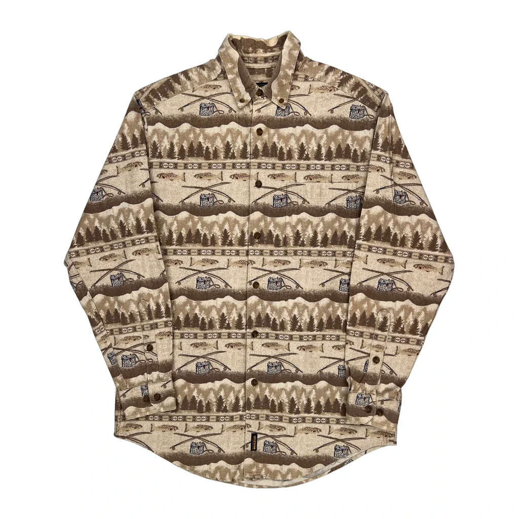 Woolrich Graphic Patterned Shirt - Medium Brown Cotton