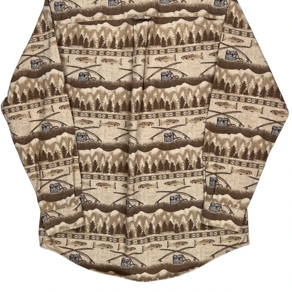 Woolrich Graphic Patterned Shirt - Medium Brown Cotton - Image 6