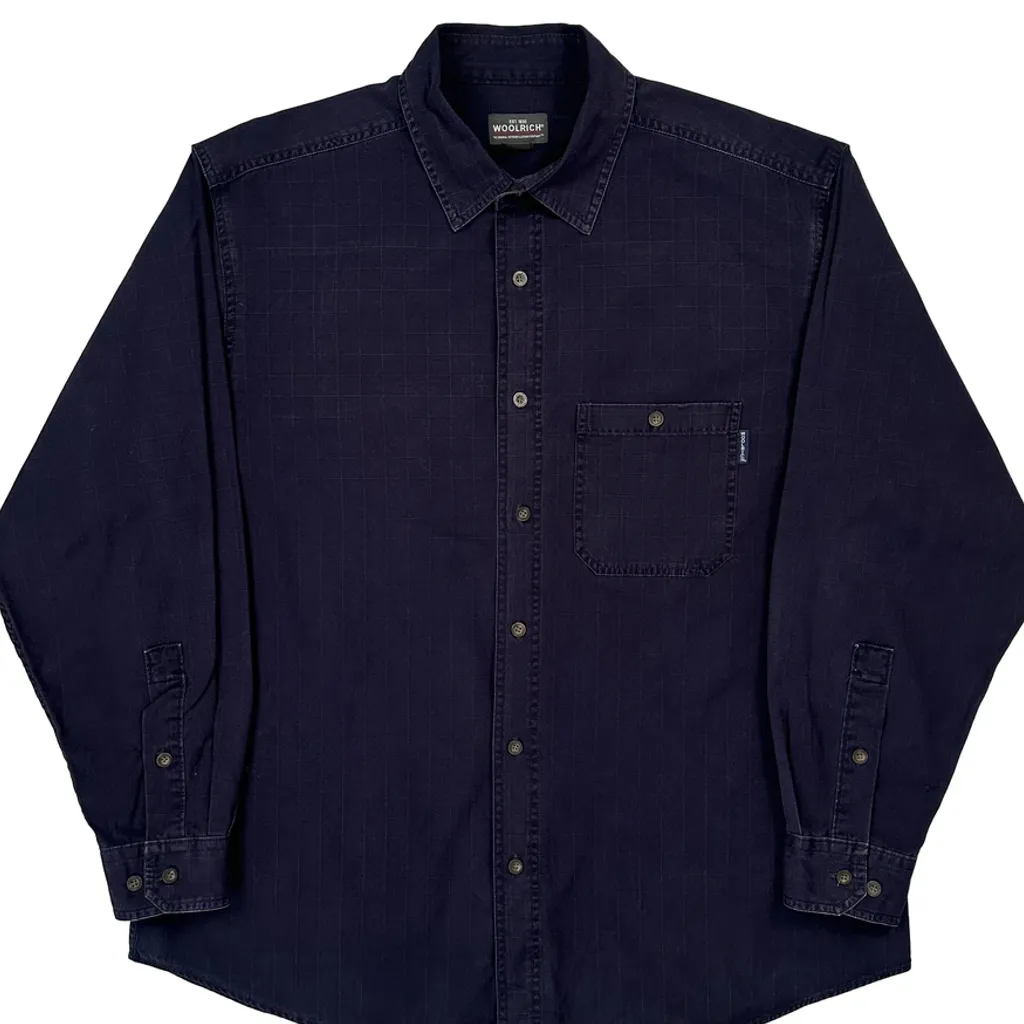 Woolrich Shirt - XL Navy Cotton - Image 5