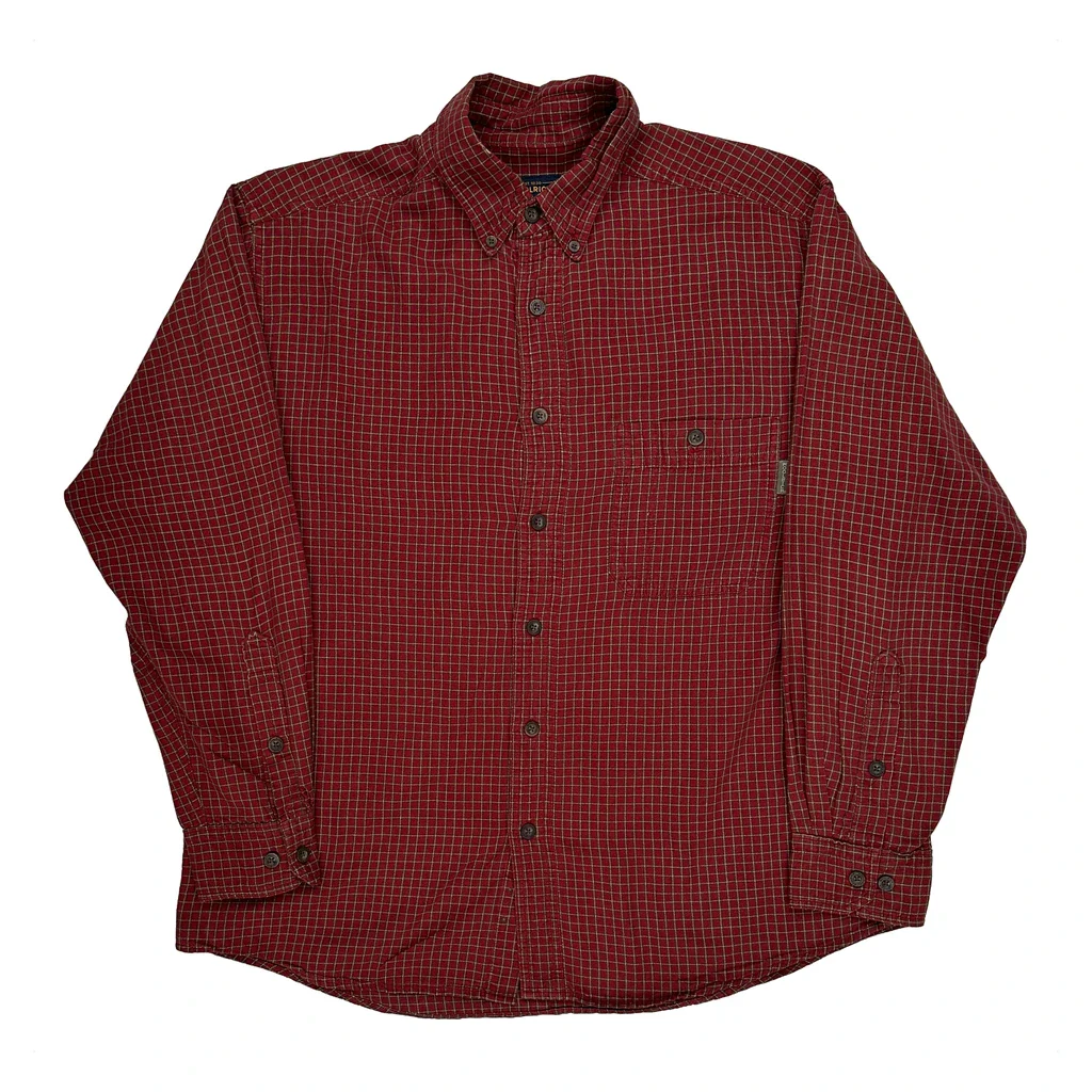 Woolrich Checked Shirt - Large Red Cotton