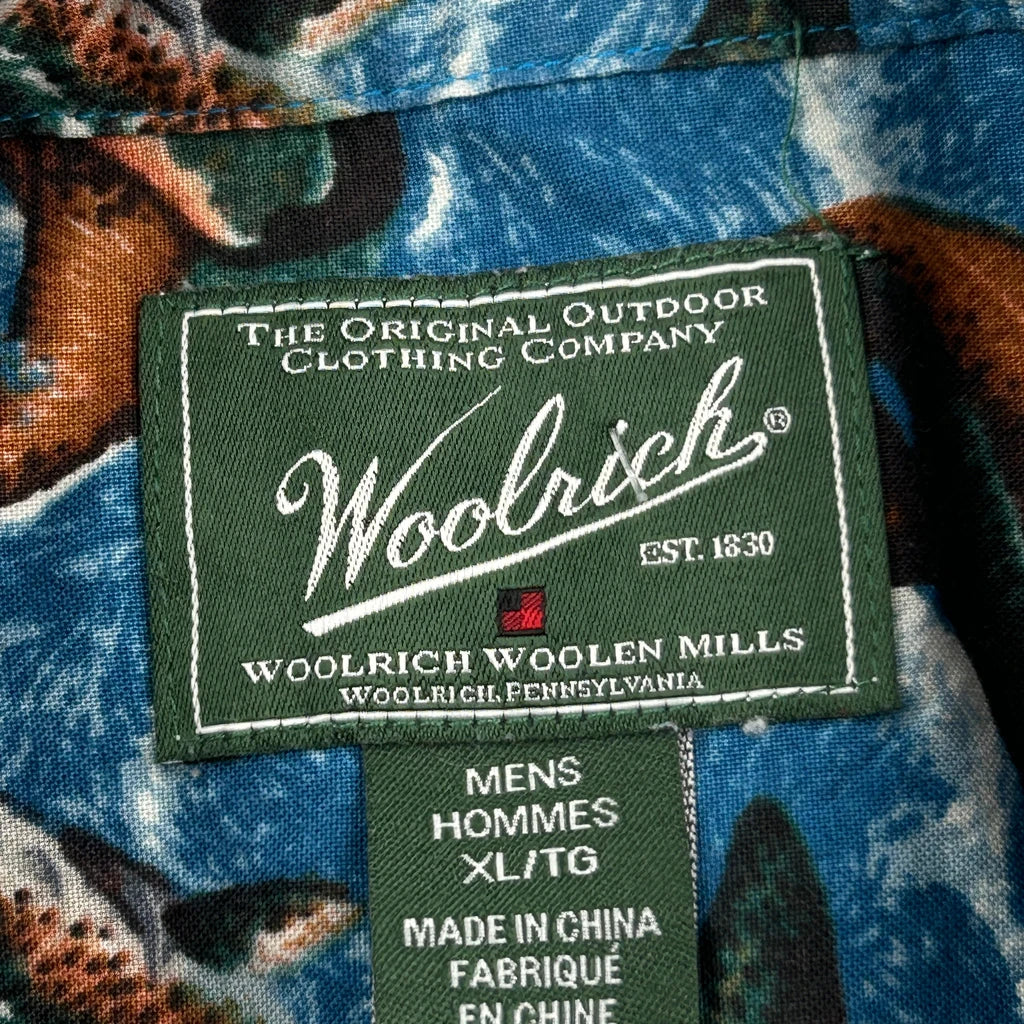 Woolrich Short Sleeve Shirt - XL Blue Cotton - Image 3