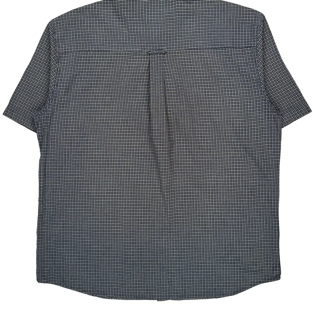 Woolrich Checked Short Sleeve Shirt - Large Gray Cotton - Image 6