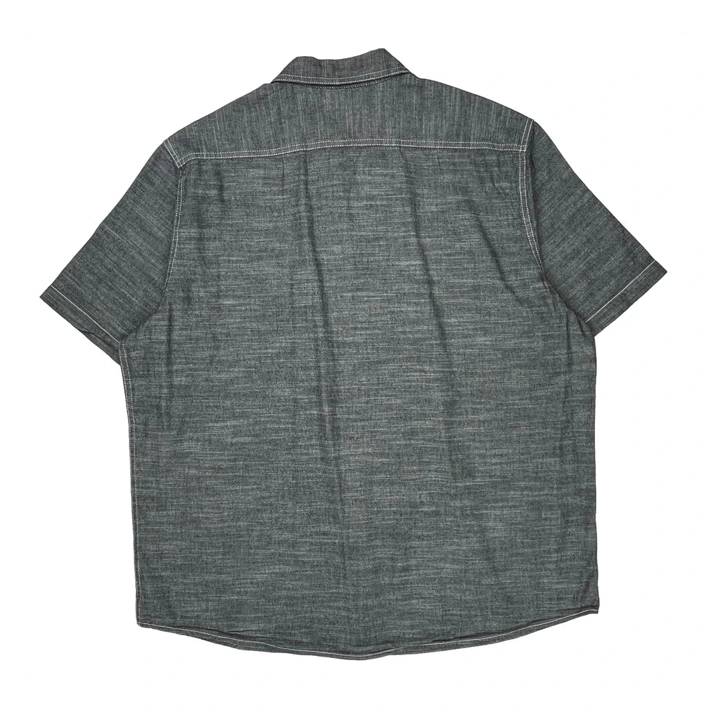 Woolrich Short Sleeve Shirt - XL Gray Cotton - Image 2