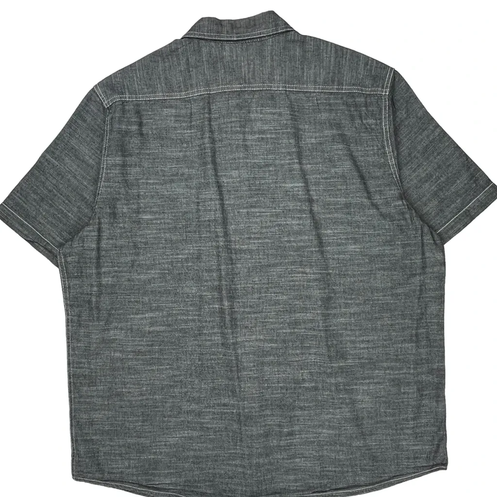 Woolrich Short Sleeve Shirt - XL Gray Cotton - Image 6