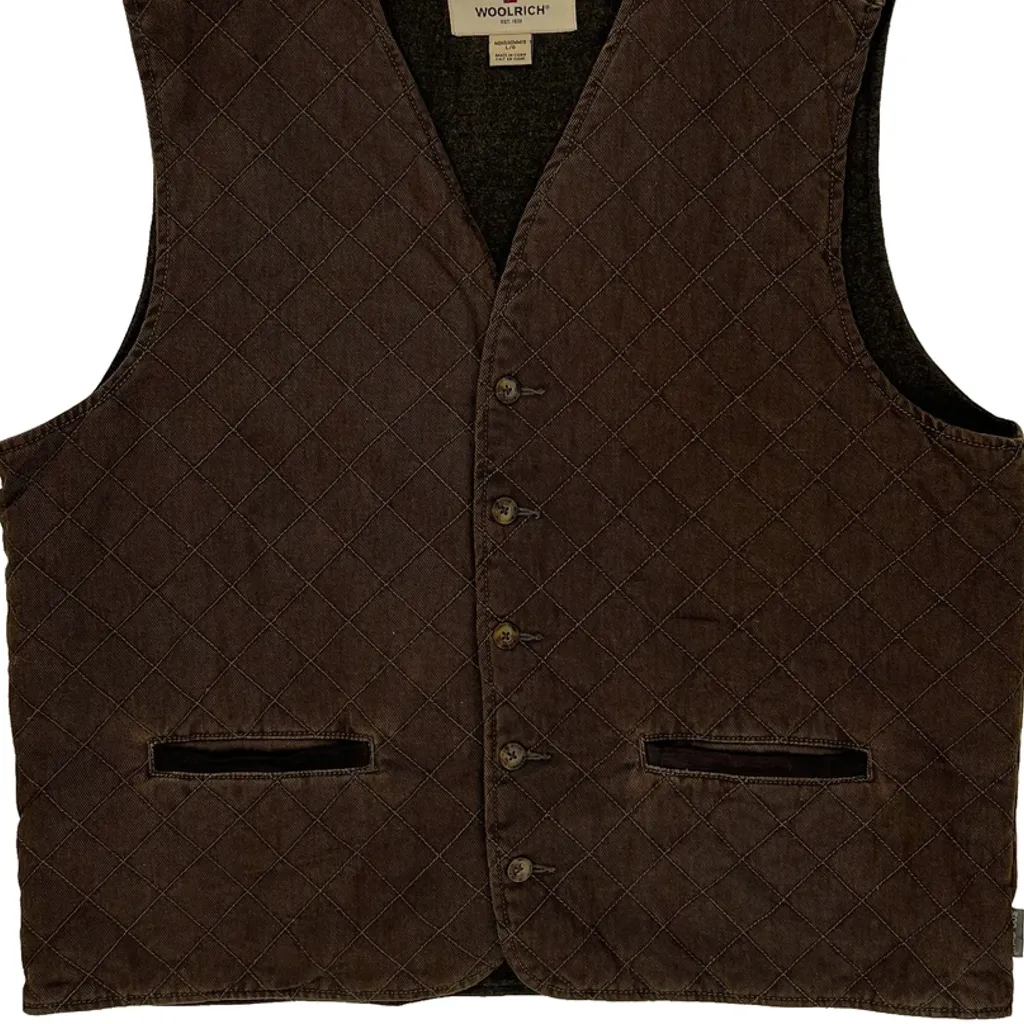 Woolrich Vest - Large Brown Cotton - Image 4