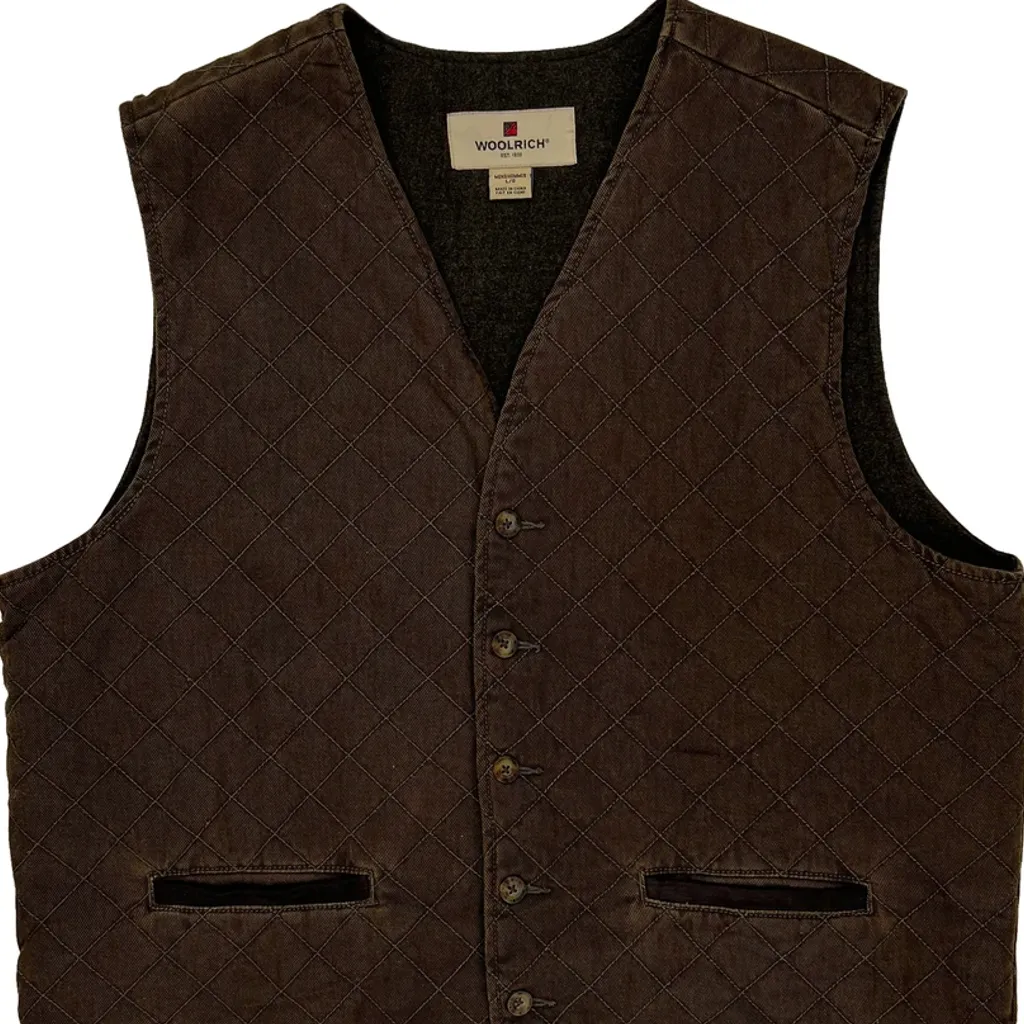 Woolrich Vest - Large Brown Cotton - Image 5