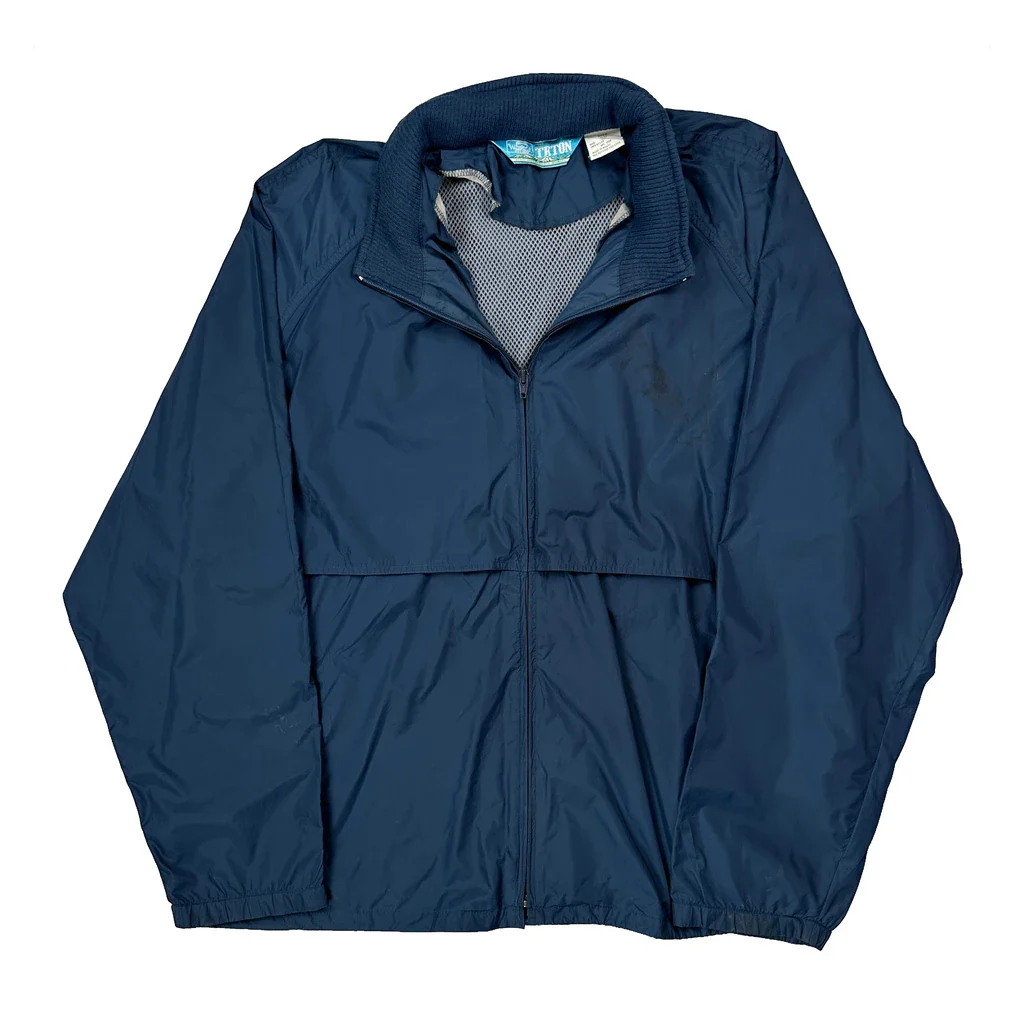 Woolrich Windbreaker - 2XL Blue Nylon