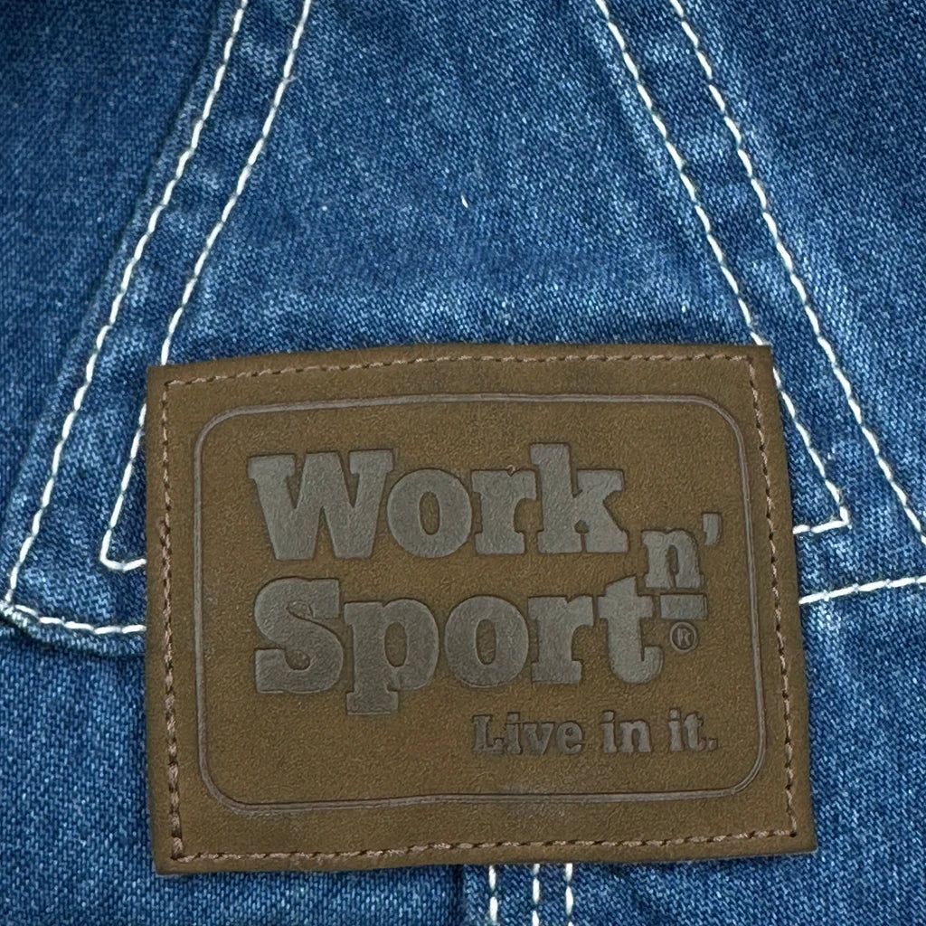Work N Sport Dungarees - 32″ Waist Blue Denim - Image 5