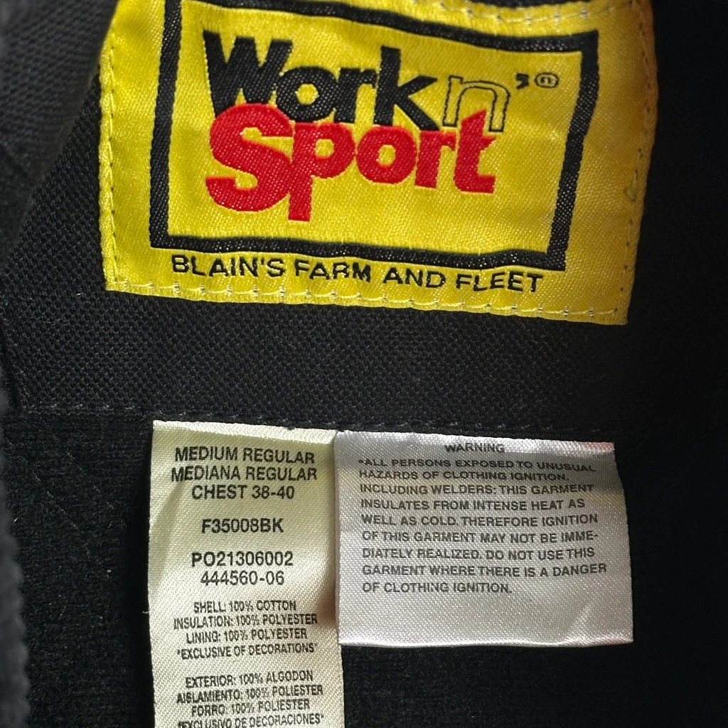 Workn'Sport Jacket - Medium Black Cotton - Image 3