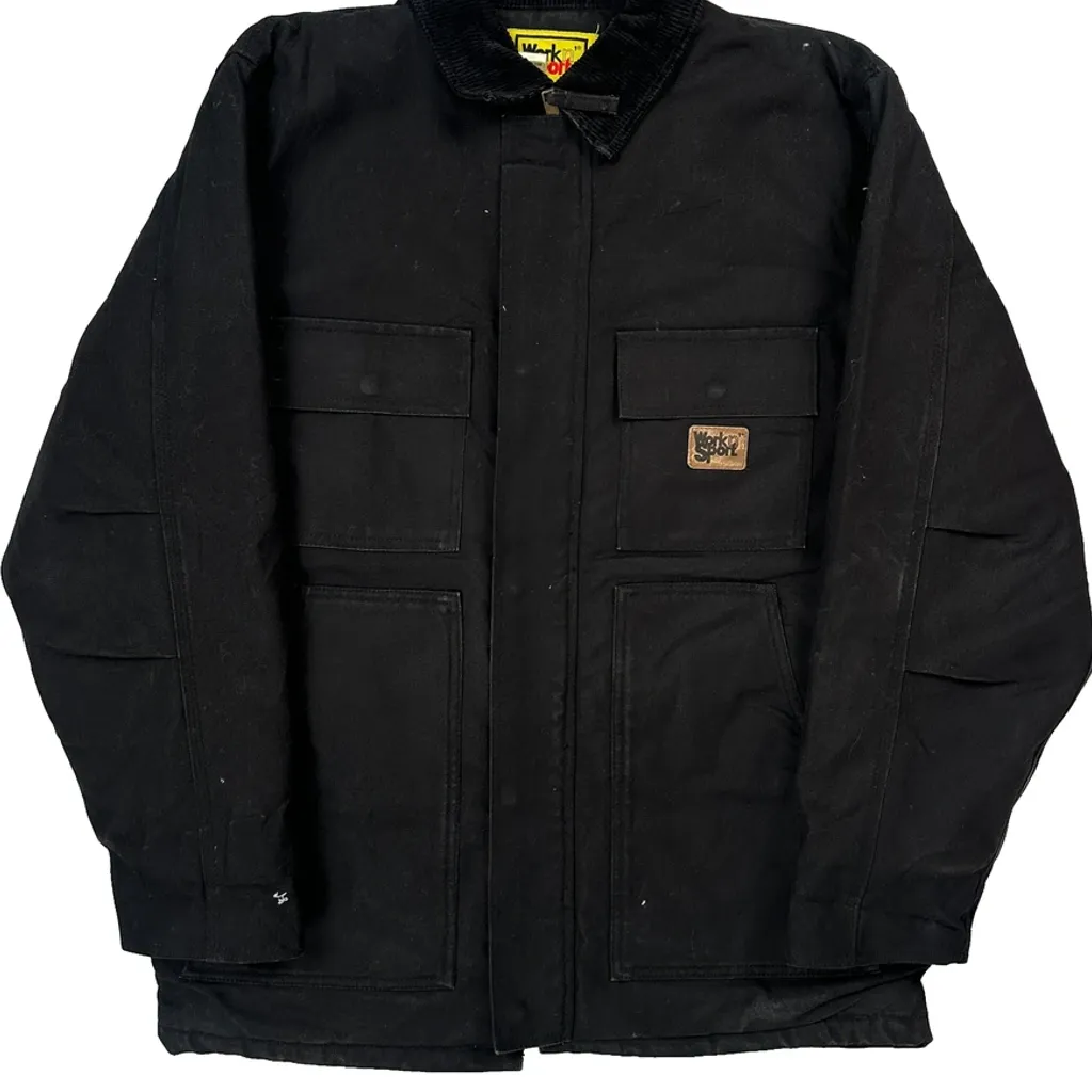 Workn'Sport Jacket - Medium Black Cotton - Image 5