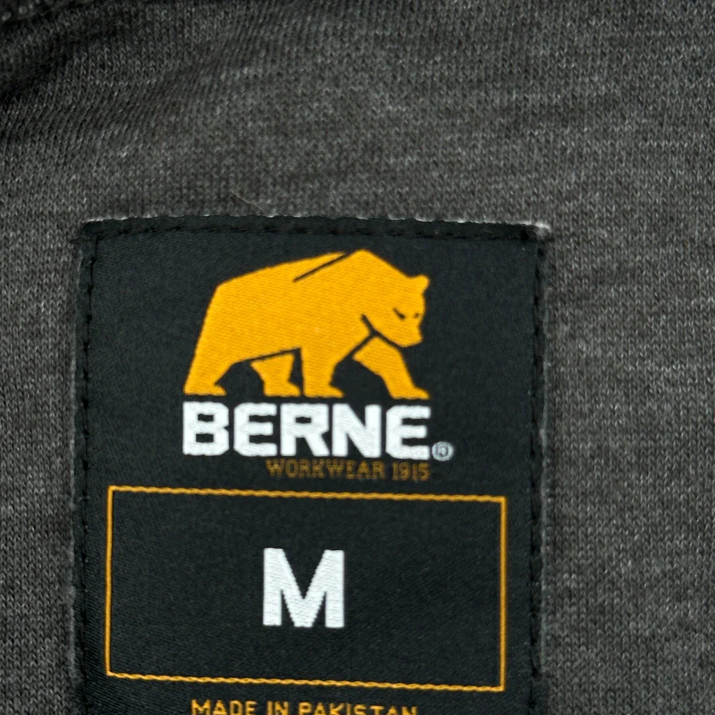 Workwear 1915 Berne Work 1/4 Zip - Medium Grey Cotton - Image 3