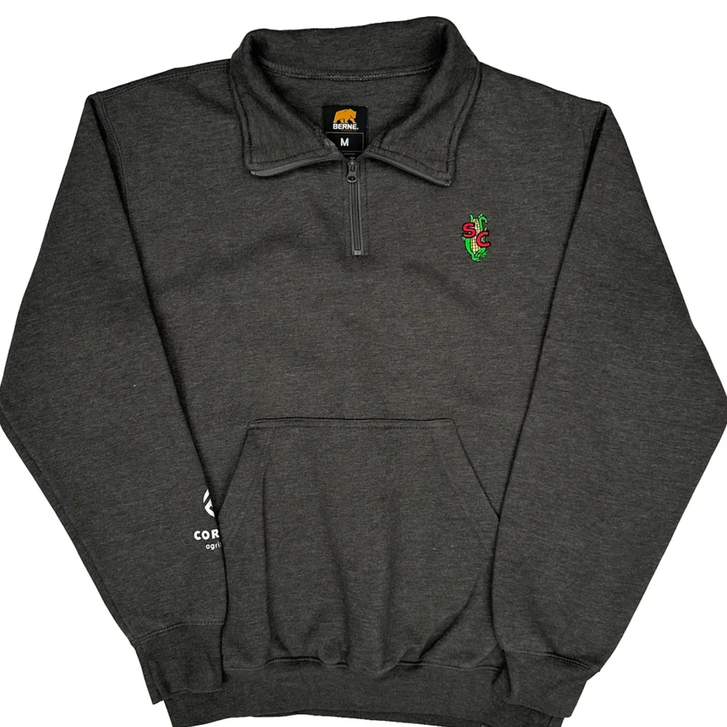 Workwear 1915 Berne Work 1/4 Zip - Medium Grey Cotton - Image 4